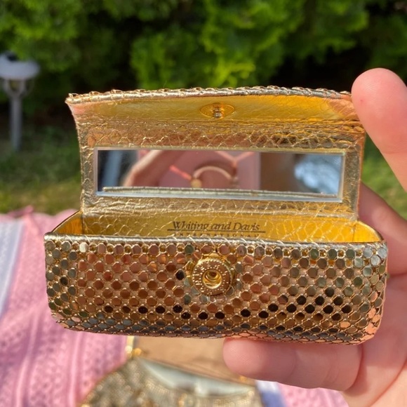 Whiting and Davis Gold Shoulder Bag or Clutch - Picture 3 of 6